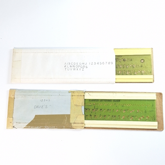 Vintage Berol RapiDesign Lettering Guide Stencils, 2 - Picture 2 of 8
